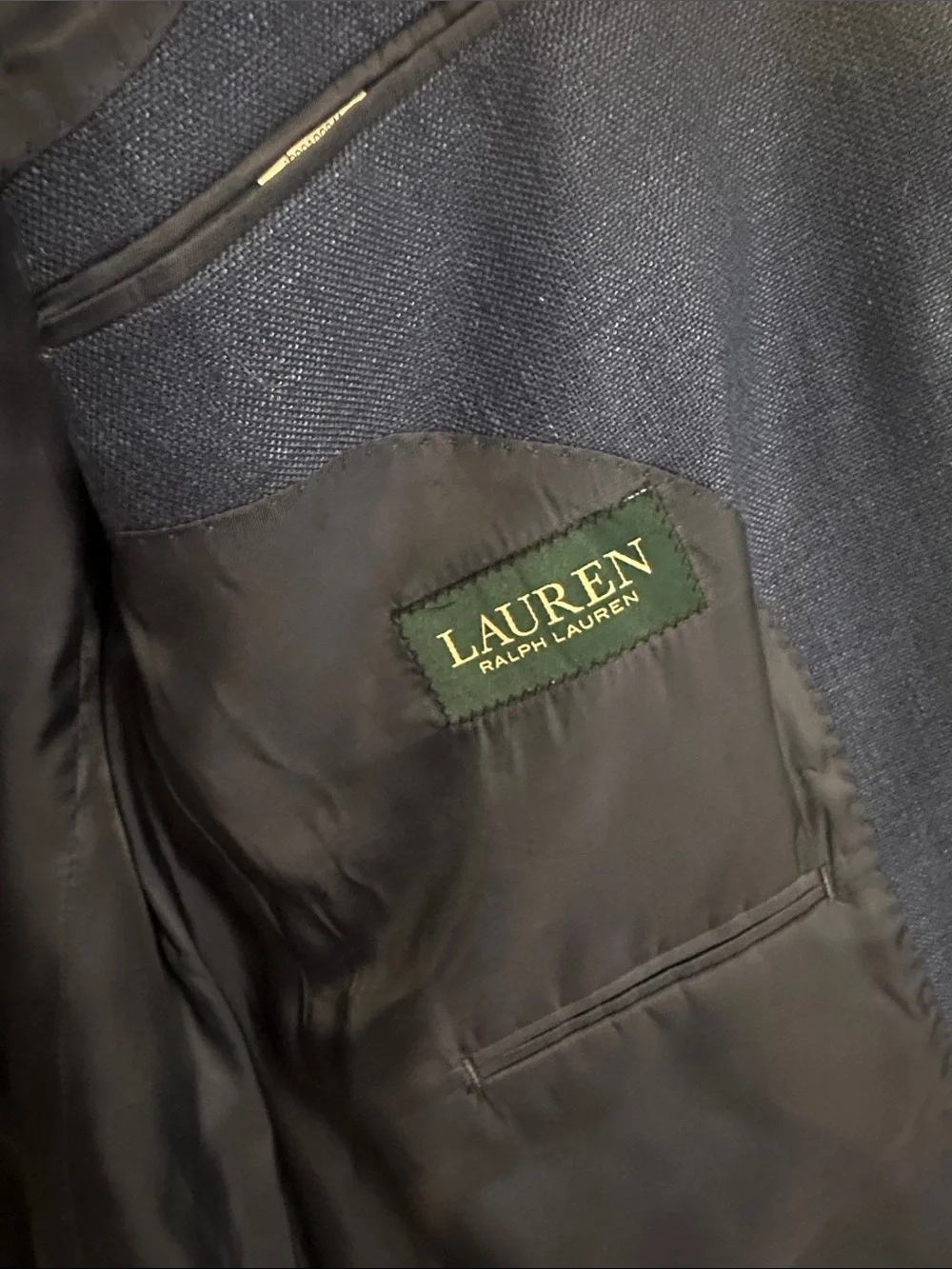 Ralph Lauren Men's Navy Textured Two-Button Sport Coat